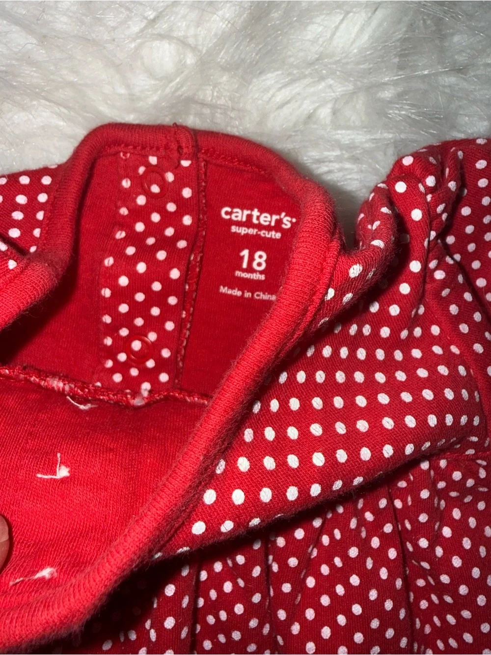 Carter's Red Polka Dot Dress with White Dots